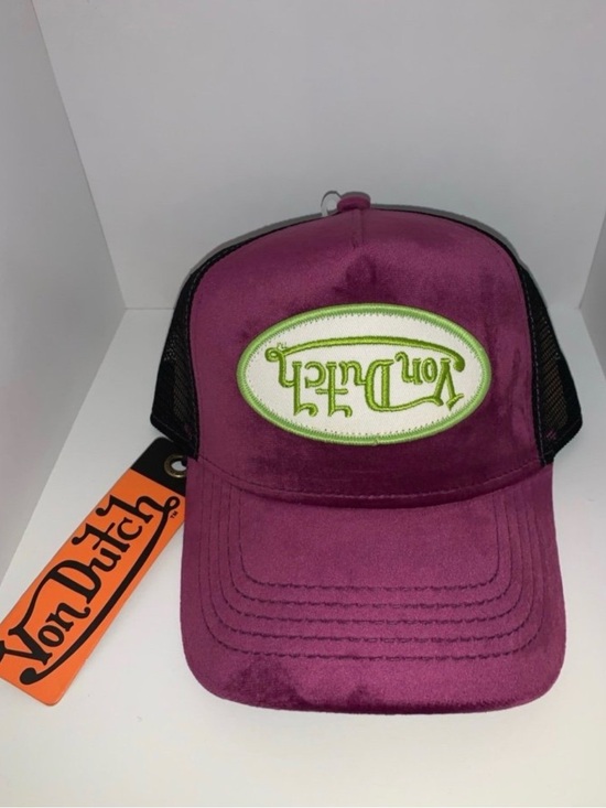 Von Dutch Other - Von Dutch Purple Lime Velvet Crush Trucker Hat